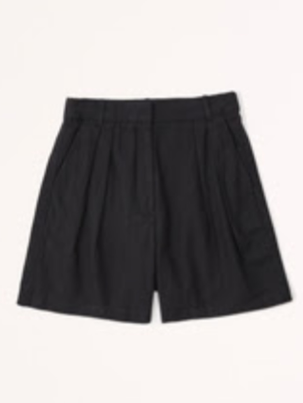 Abercrombie & Fitch ultra high rise linen shorts black S/27